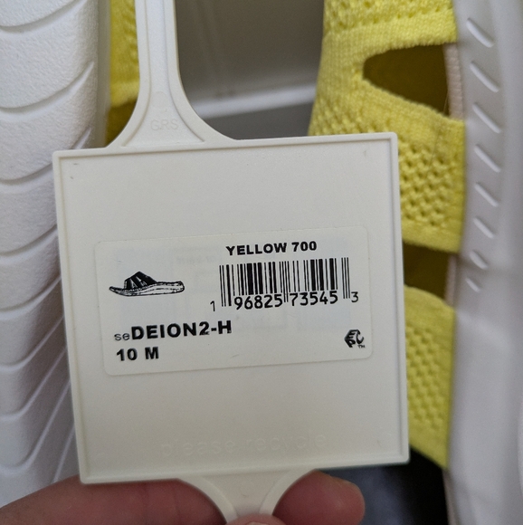 Easy Spirit Deion Yellow Open Toe Slide On Sandals - Picture 8 of 8